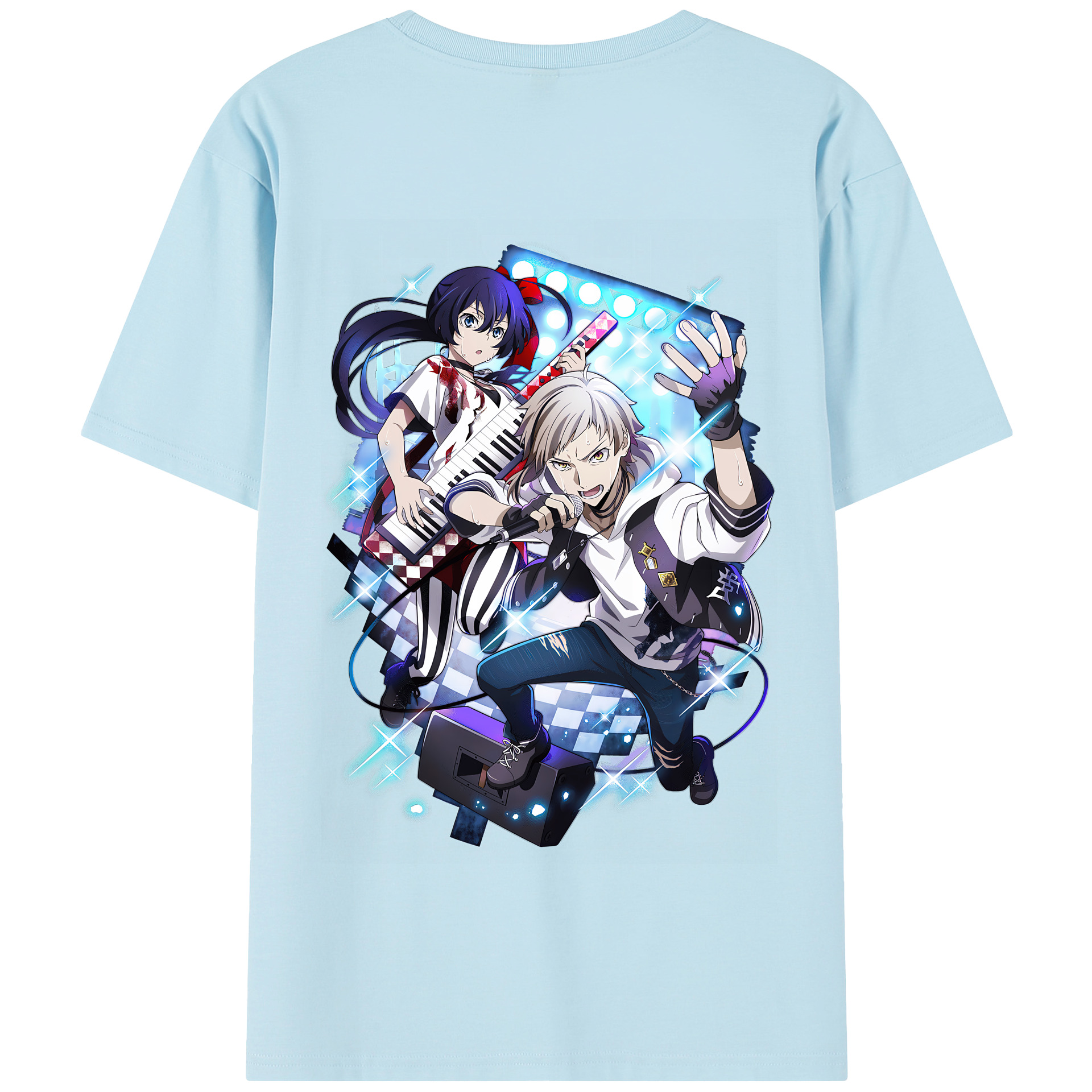（画像用） 文豪ストレイドッグス Bungo Stray Dogs 綿100％半袖Tシャツ（背面プリント）